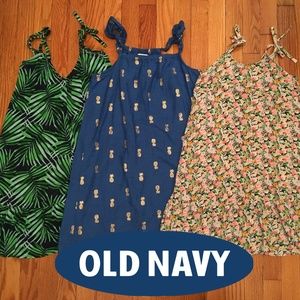 Old Navy 3 Sundresses Girls size Large 10-12
